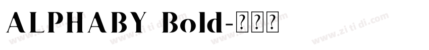 ALPHABY Bold字体转换